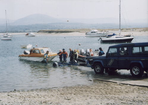 Launching from the Slipway at Shell Island